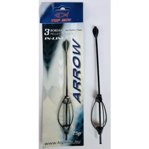 Kiárusítás TOP MIX Hárombordás arrow method feeder kosár 25g