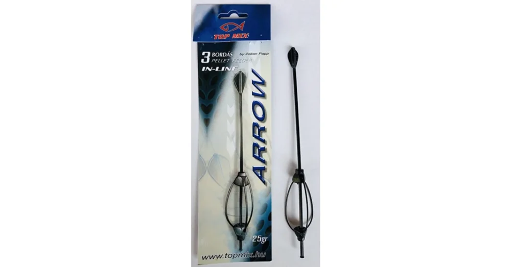 Kiárusítás TOP MIX Hárombordás arrow method feeder kosár 25g