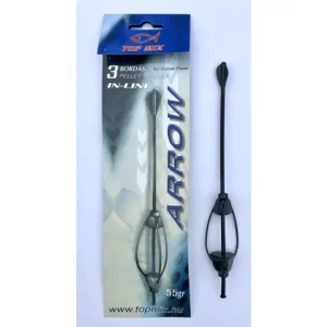 Szezonális akció TOP MIX Hárombordás arrow method feeder kosár 55g