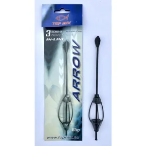 Újdonság TOP MIX Hárombordás arrow method feeder kosár 65g