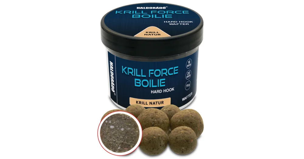 Alacsony ár HALDORÁDÓ KRILL FORCE Boilie Hard Hook Wafter 16, 20 mm - Krill Natur