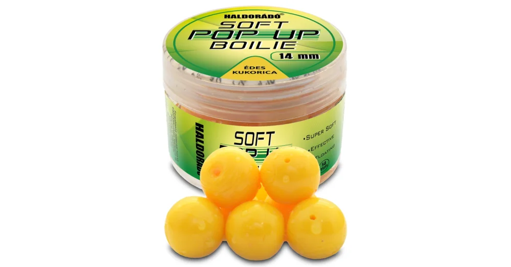 HALDORÁDÓ Super Soft Pop Up Boilie 14mm - Édes Kukorica Bestseller