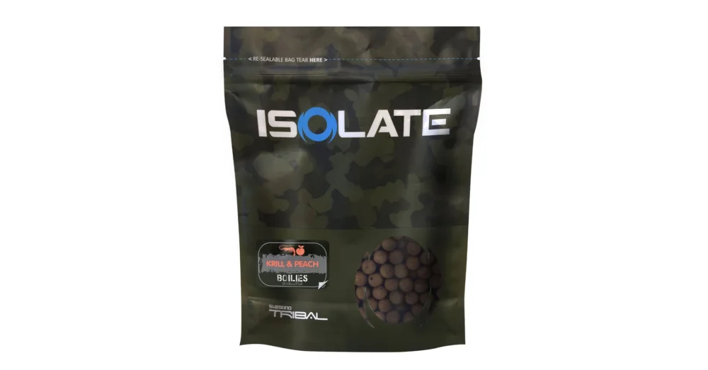 SHIMANO Bait Isolate Boillie Krill Peach 20mm 1kg bojli Végkiárusítás