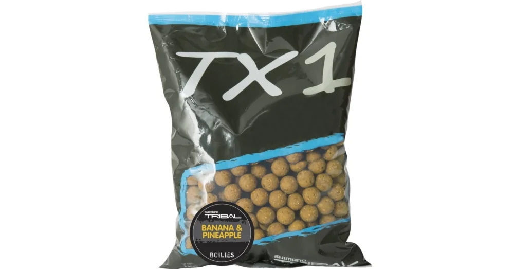 Biztonságos vásárlás SHIMANO TX1 Boillie Banana & Pineapple 20mm 1kg bojli