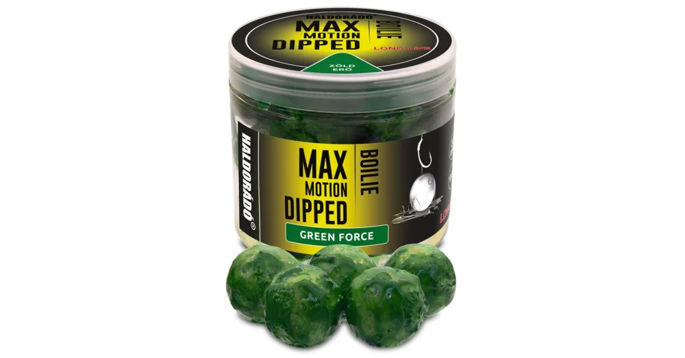 HALDORÁDÓ MAX MOTION Boilie Dipped 20 mm - Green Force Alacsony ár