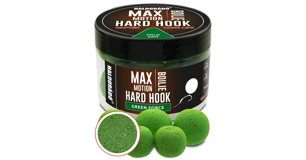 HALDORÁDÓ MAX MOTION Boilie Hard Hook Wafter 24, 30 mm - Green Force Gyors szállítás