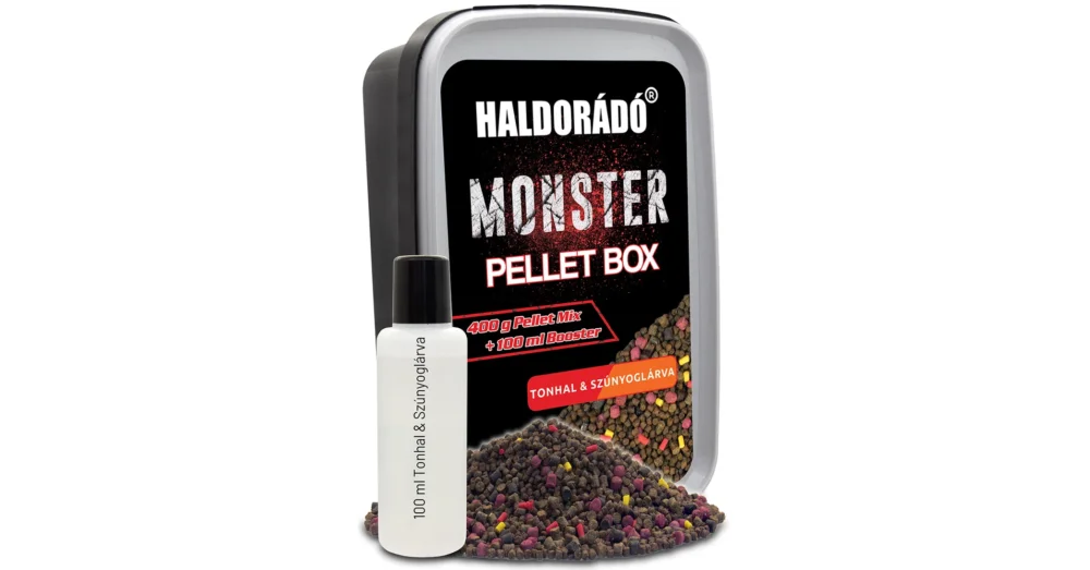 HALDORÁDÓ MONSTER Pellet Box - Tonhal & Szúnyoglárva Különleges ajánlat