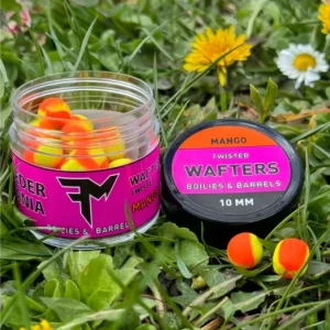 Árengedmény FEEDERMÁNIA Wafters Twisted Boilies & Barrels 10mm Mango