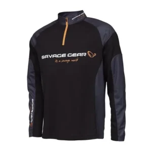 SAVAGE GEAR Tournament Gear Shirt 1/2 Zip M-es hosszúújjú póló Akciós ár