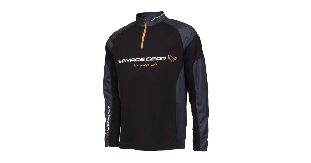 Biztonságos fizetés SAVAGE GEAR Tournament Gear Shirt 1/2 Zip L-es hosszúújjú póló