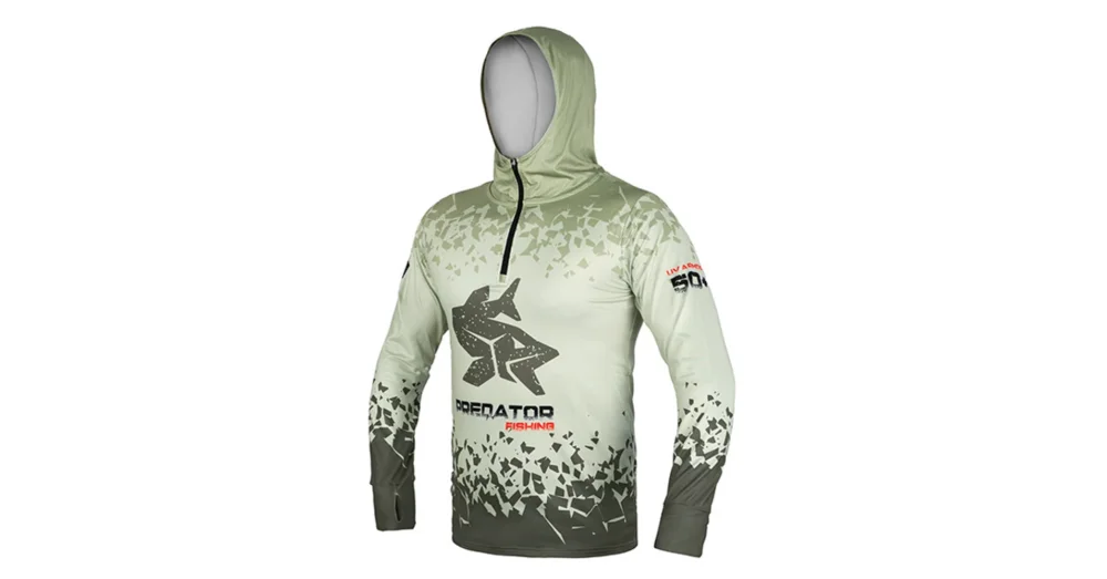 DELPHIN UV ARMOR 50+ Kapucnis hosszúujjú póló Predator XL-es Gyors szállítás