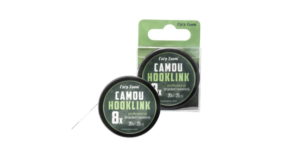 Carp Zoom Camou 8X előkezsinór, 20 m, 35 lb, terepmintás (cz0007) Kedvezményes ár
