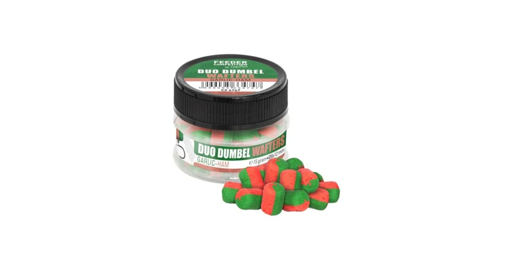 Rendeld meg most Carp Zoom Feeder Competition Duo Dumbel Wafters horogcsali, o10x14 mm, fokhagyma, sonka, 15 g (cz3237)