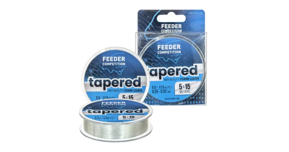 Gyors kiszállítás Carp Zoom Feeder Competition Tapered vastagodó előkezsinór, o 0,26-0,57 mm, 5x15 m, 8,0/17,3 kg, áttetsző (cz7649)