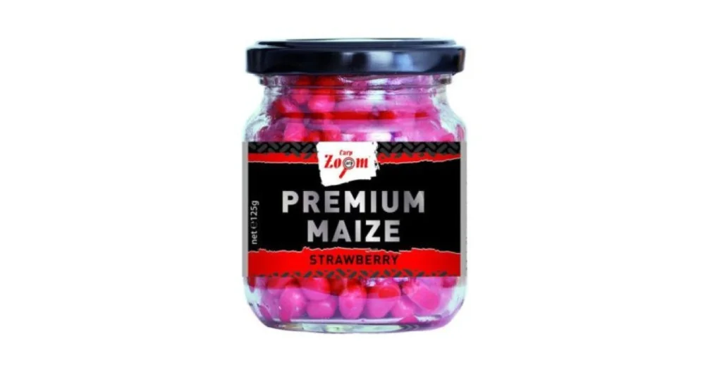 Bestseller Carp Zoom Prémium horgászkukorica, eper, 125 g, 220 ml (cz1277)