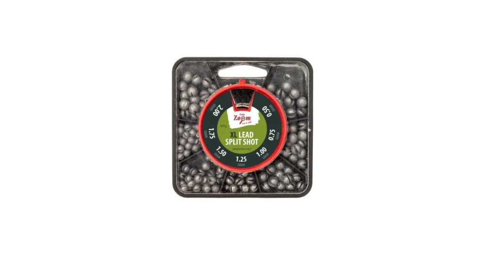 Végkiárusítás Carp Zoom XL sörétólom készlet 6 fakkos, 0,5 / 0,75 / 1 / 1,25 / 1,50 / 1,75 / 2 g (cz4104)
