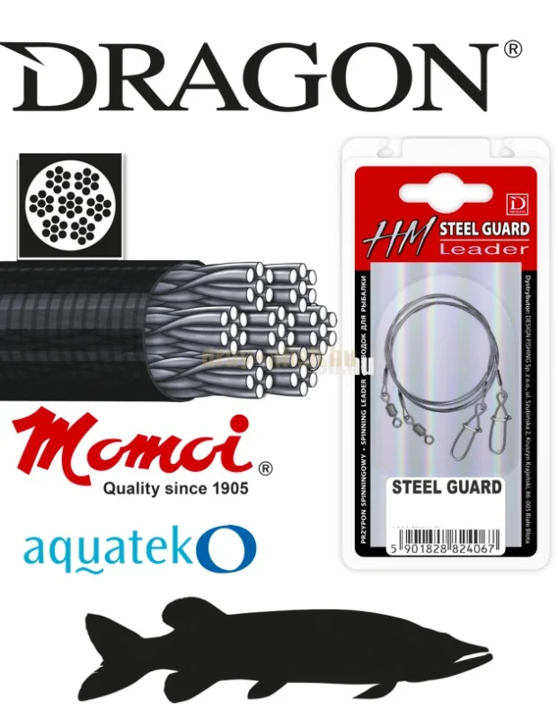 DRAGON hm 7x7 carbon/steel fém előke 6kg 40cm Vásárlói kedvenc