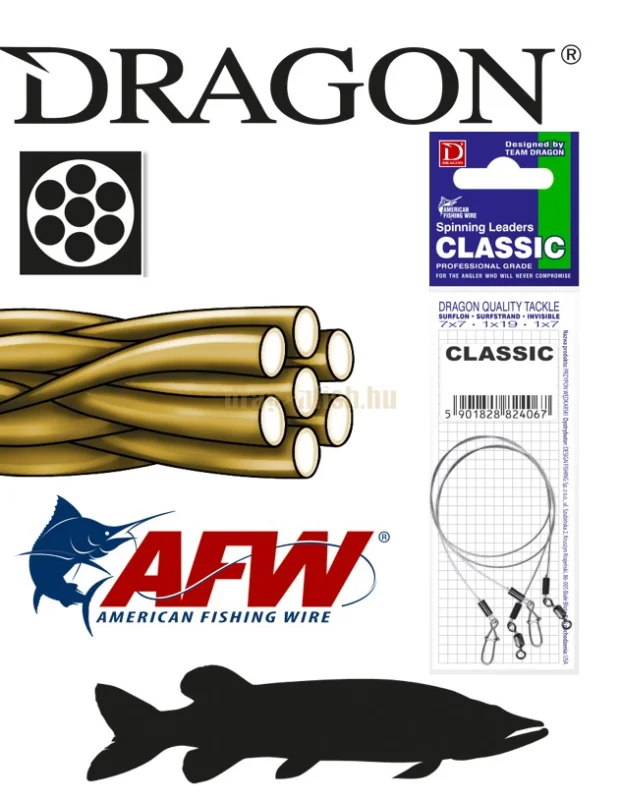 Különleges ajánlat DRAGON 1x7 classic sursfstrand szálas fém előke 9kg 20cm