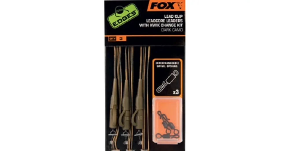 FOX EDGES DARK CAMO LEAD CLIP LEADCOREWITH KWIK CHANGE Szuper ajánlat