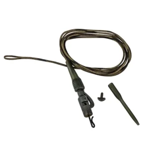PROLOGIC SAFETLY CLIP QUICK CHANGE SWIVEL METAL CORE LEADER 80CM 45LBS Szuper akció