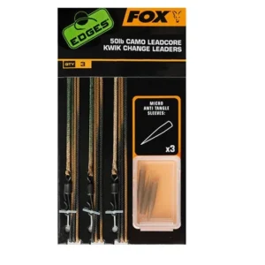 Legjobb ár FOX EDGE CAMO LEADCORE KWIK CHANGE LEADERS SZERELÉK 50LB