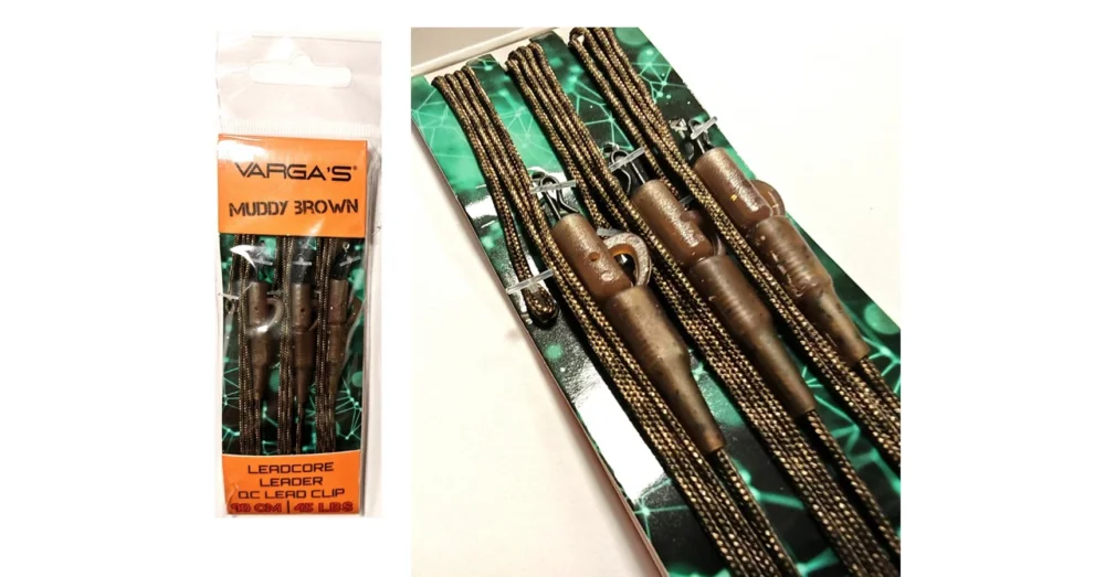 VARGA‘S LEADCORE LEADER QC LEAD CLIP M.BROWN 90CM 45LBS Árcsökkenés