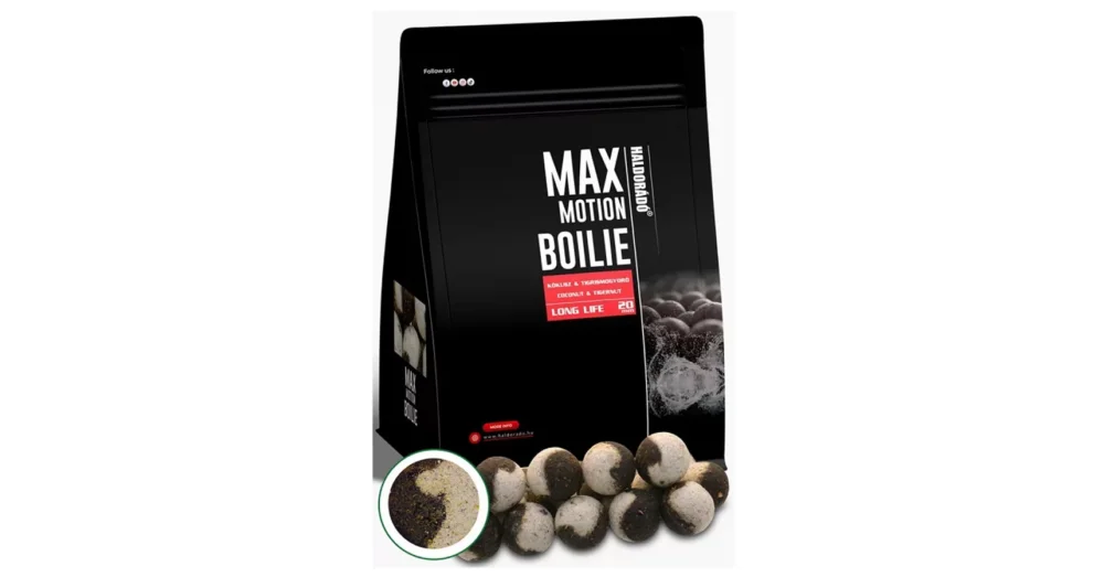 Kiárusítás HALDORÁDÓ MAX MOTION LONG LIFE BOJLI 800G 20MM - KÓKUSZ & TIGRISMOGYORÓ