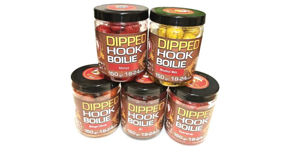 Legnépszerűbb M BAITS DIPPED HOOK BOILIE 18-24MM DIPPELT BOJLIK