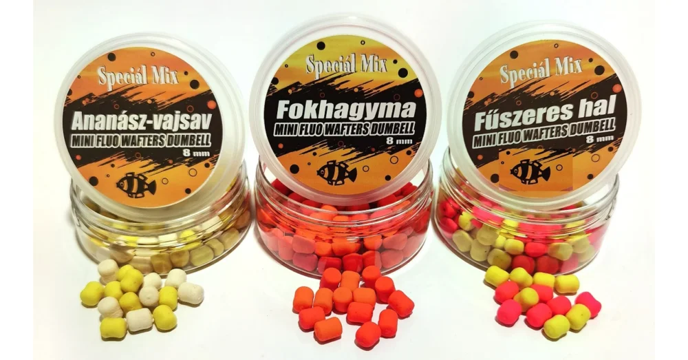 Legkelendőbb SPECIÁL MIX FLUO WAFTERS DUMBELL 8MM CSALIK