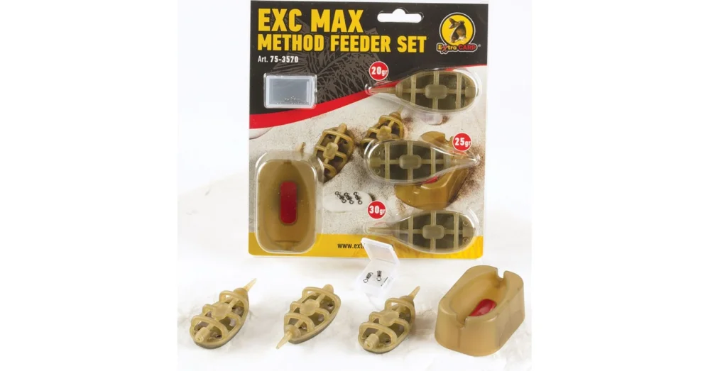 Újdonság EXTRA CARP MAX METHOD FEEDER SZETT 3DB KOSÁR + TÖLTŐ + FORGÓK