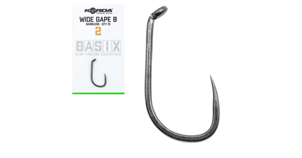 Újdonság KORDA BASIX WIDE GAPE B SZAKÁLL NÉLKÜLI HOROG 10DB