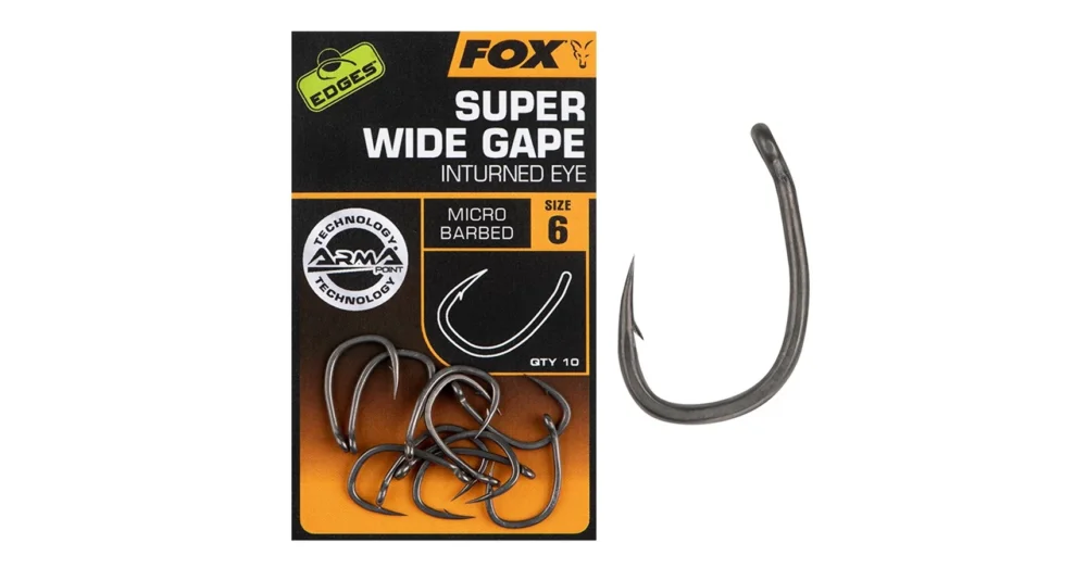 FOX EDGES™ SUPER WIDE GAPE (IN-TURNED EYE) HOROG Rendeld meg most