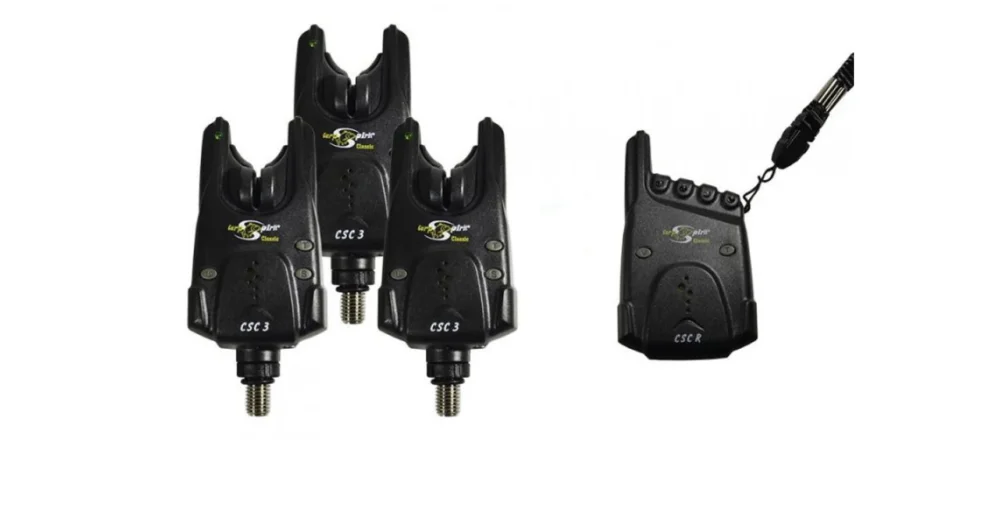Vedd meg online CARP SPIRIT COFFRET 3 CSC 3 + CSC R ELEKTROMOS KAPÁSJELZŐ SZETT
