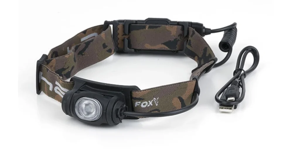 FOX HALO AL350C HEADTORCH USB TÖLTHETŐ FEJLÁMPA Expressz szállítás