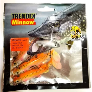 Azonnali szállítás BEHR TRENDEX MINNOW RIGGED MŰCSALI 8CM 16G 3DB 61-12623