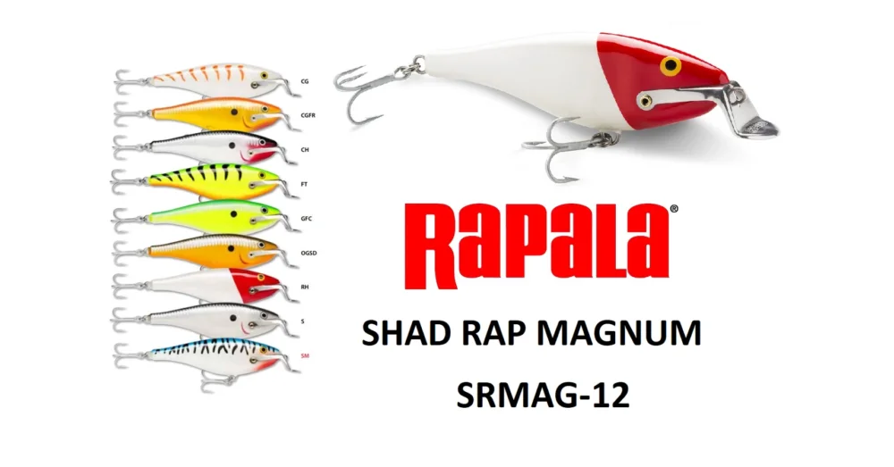 Legkelendőbb RAPALA SHAD RAP MAGNUM SINKING SRMAG-12 WOBBLER 12CM