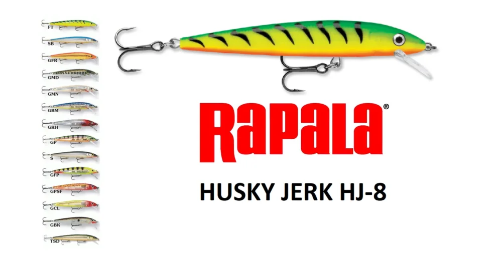 RAPALA HUSKY JERK SUSPENDING HJ-8 WOBBLEREK 8CM Ne maradj le