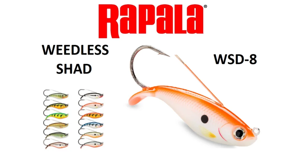Olcsóbb RAPALA WEEDLESS SHAD ANTI-HERBE WOBBLEREK WSD08 8CM