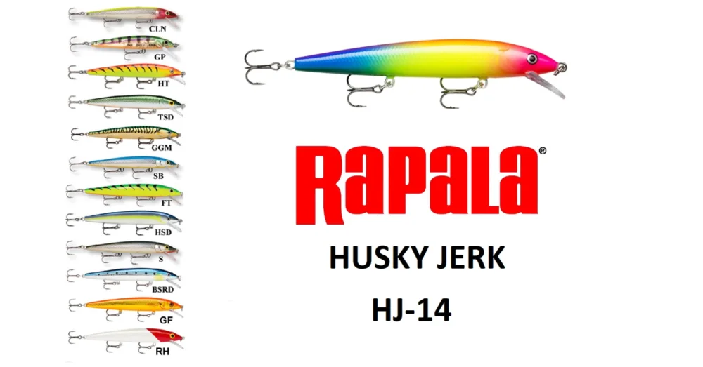 Különleges ajánlat RAPALA HUSKY JERK SUSPENDING WOBBLER HJ14 CLS