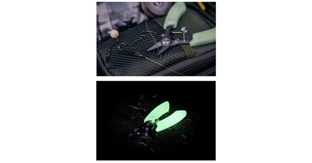 RIDGEMONKEY NITE GLO FLUORESZKÁLÓ FONOTT ZSINÓR VÁGÓ OLLÓ Gyors kiszállítás